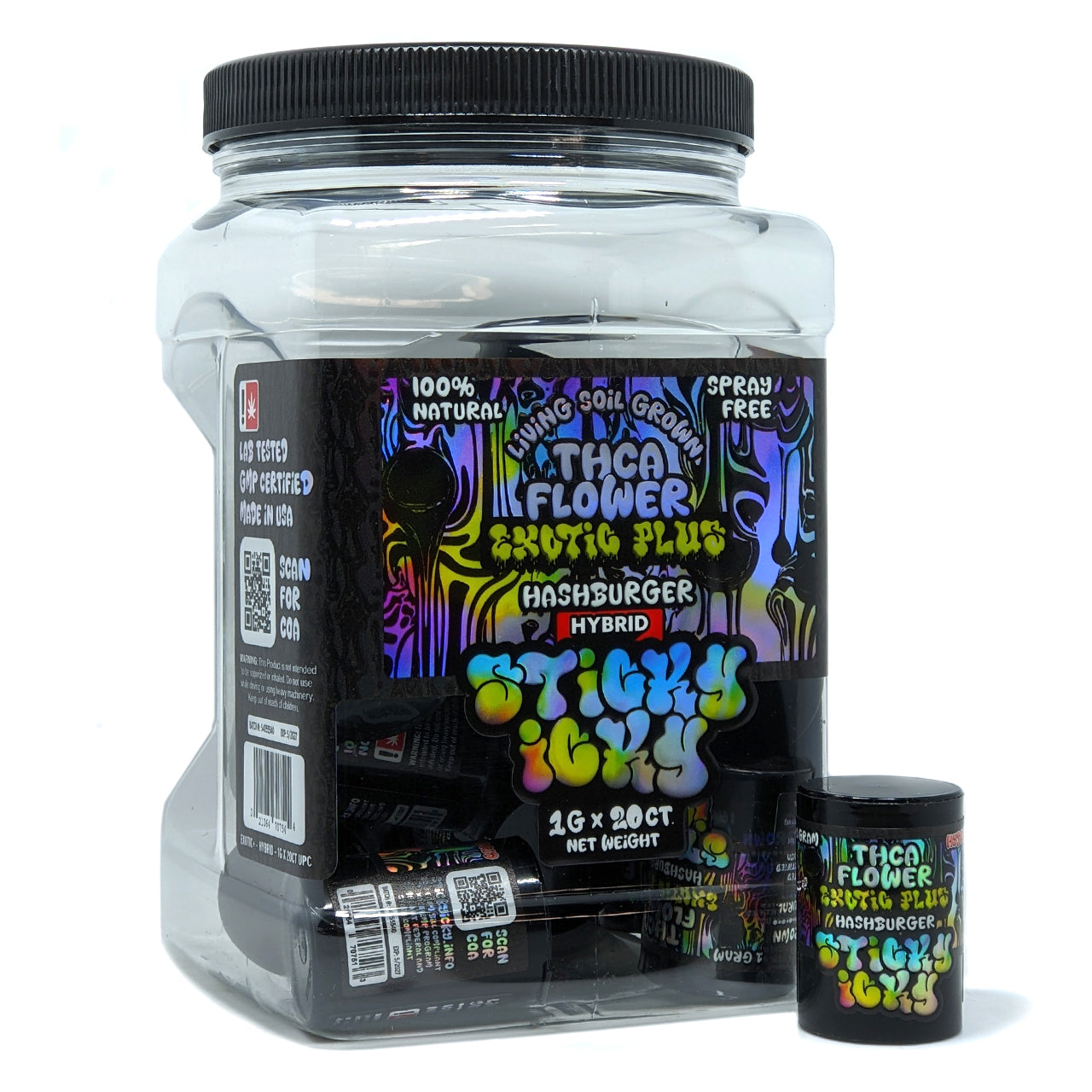 Sticky Icky - THCA Flower 1g - Jar of 20 Sticky Icky - THCA Flower 1g - Jar of 20